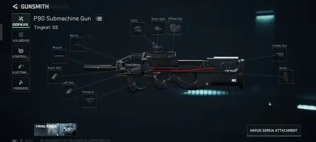 P90 全面戰場 Garena 來源配裝圖,方案 1032