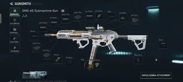 SMG-45 全面戰場 Garena 來源配裝圖,方案 1106