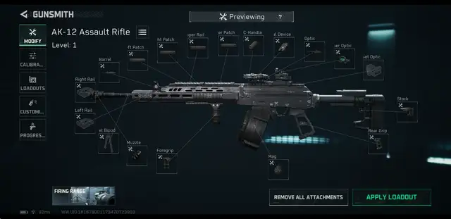 AK-12 全面戰場 改槍碼配裝圖